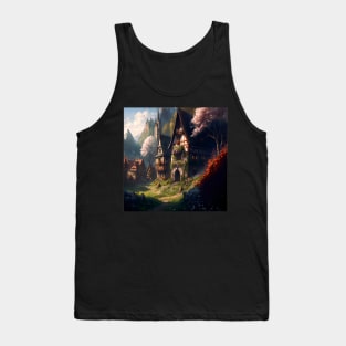 Medieval Town in Grassy Vale Tank Top